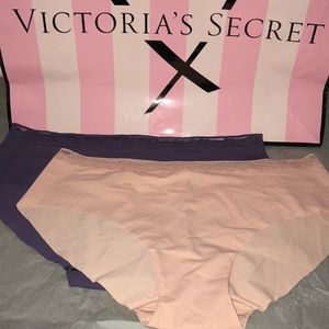 Two NWT Victoria’s Secret Seamless Hiphuggers Sz L
